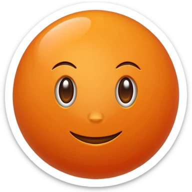 tangerine sphere sticker