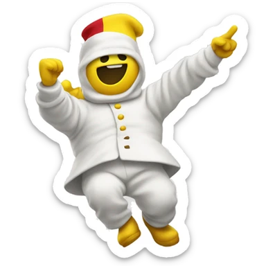 Bonhomme jaune qui fait un dab  sticker