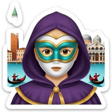 masked person venice sticker