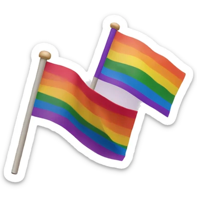 bi flag with gay flag sticker