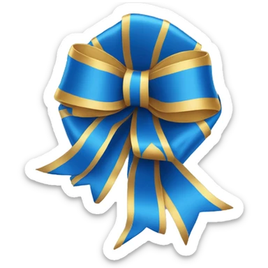 Blue ribbon emoji sticker