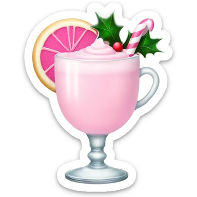 pastel pink christmas christmas drink sticker