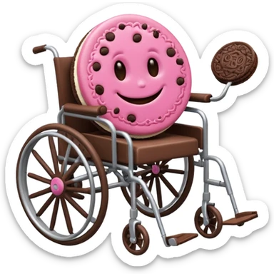 pink oreo wheelchair sticker