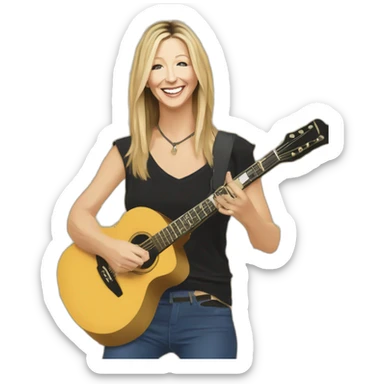 Lisa kudrow phoebe buffay with guitarr sticker