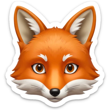 fox face sticker