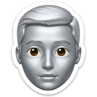 A portrait cast with tin sticker