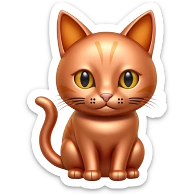copper cat sticker