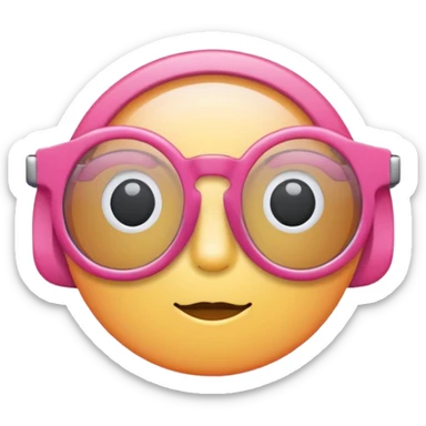  a pink glasses sticker