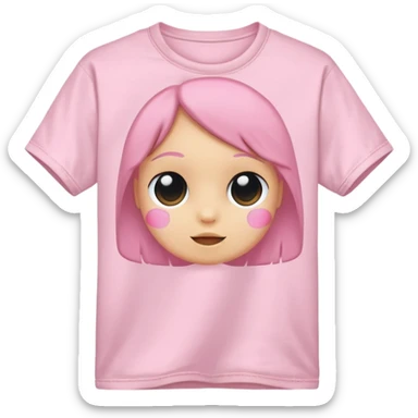 babypink t-shirt sticker