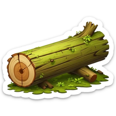 create a dnd style fallen_log.png using 48x48 pixels size sticker