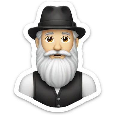 rabbin avec une barbe de motard sticker