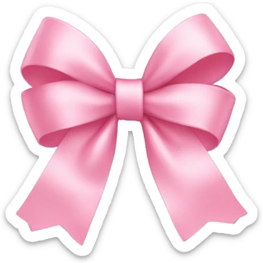 Baby pink bow sticker