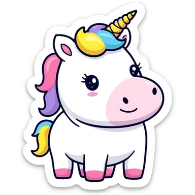 Unicorn farting sticker