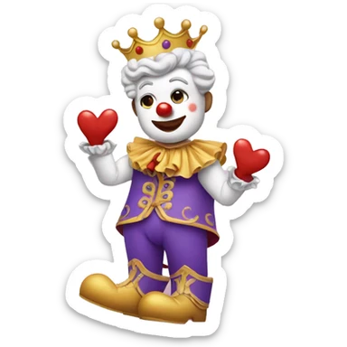 prince charming taking off clown mask sticker