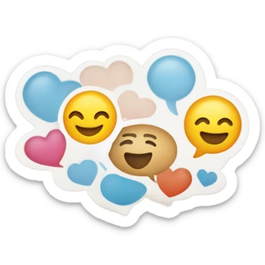 Create a logo using emojis that combines gratitude, warmth, and communication. sticker