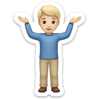 create emoji of a boy getting up sticker