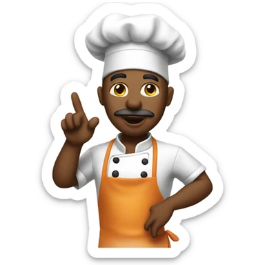 chef blowing a kiss sticker