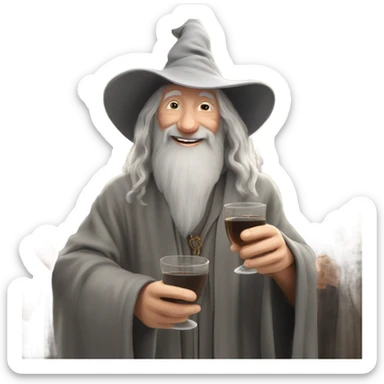 Gandalf celebrates sticker