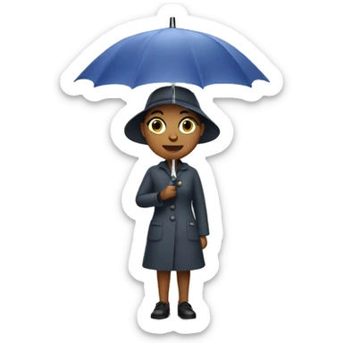 Nanny with umbrella  sticker