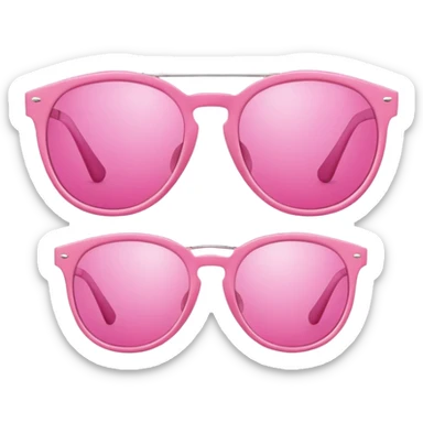 pink sunglasses, fashionable pink frame sunglasses with pink lenses sticker