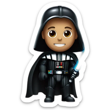 Darth Vader with his lightsaber sticker