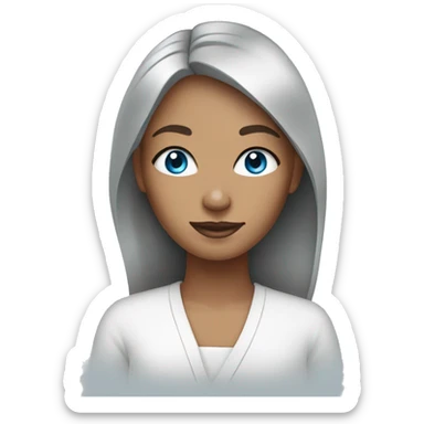 spa blue eyed woman sticker