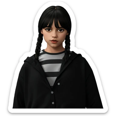 girl in striped shirt sticker