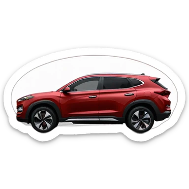 red hyundai tuscon 2023 sticker