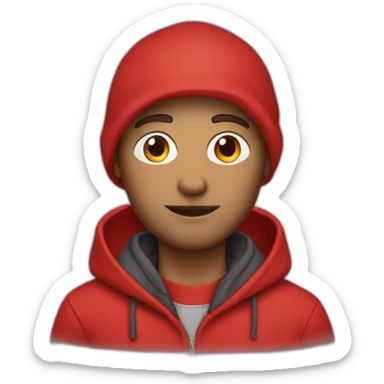 Hoodie red Man 40 ans sticker