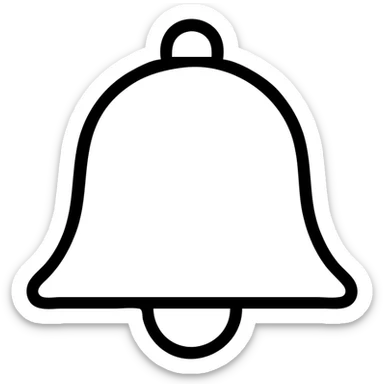 bell icon, simple and clear, suitable for use as an app icon sticker