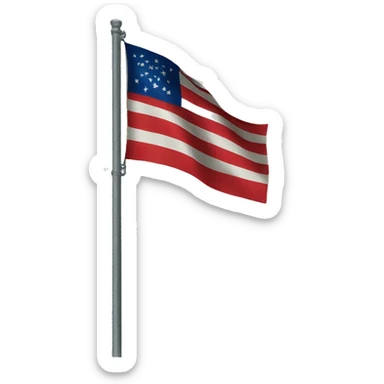Flag pole only sticker