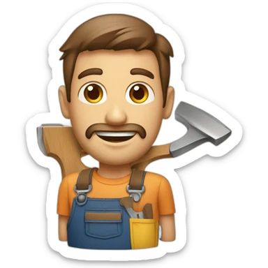 handyman woodworking sticker