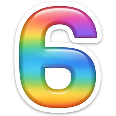 Letter G rainbow sticker