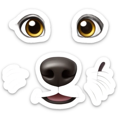 kawaii white and grey siberian husky sticker