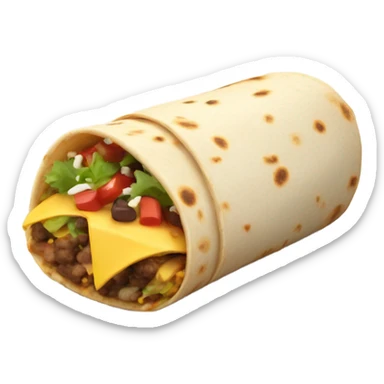 Burrito celebrating New Year’s Eve  sticker