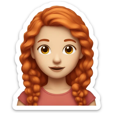 Cute redhead girl  sticker
