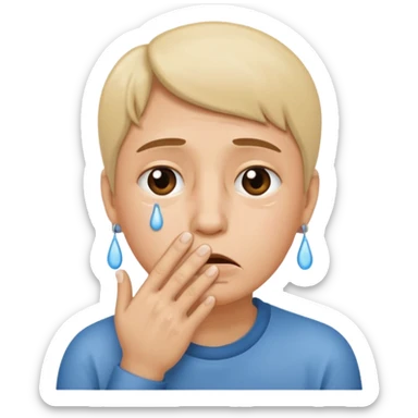 Pour la création de mon emoji place cet emoji 😭 au centre et ne le touche pas, puis fait tourner cet emoji 🤜 de 90 degrés à gauche et tu le met sur la bouche de l’emoji précédent . Et surtout ne modifie pas les emojis sticker