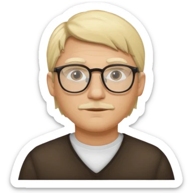 Man metis glasses blond hairs sticker