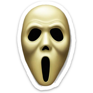 Ghostface mask from movie scream sticker