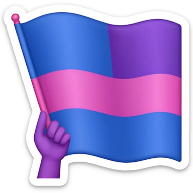 Bisexual flag pink purple blue sticker