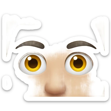 Eyebrow up with confusion emoji   sticker