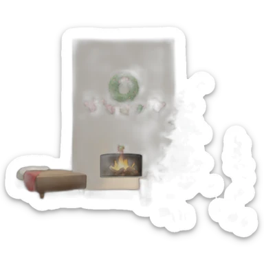 Title december with christmas decorations  sticker