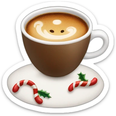 christmas coffee sticker
