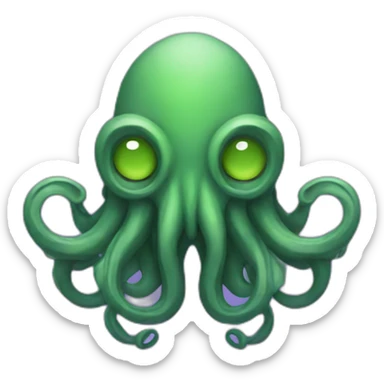 green/purple cthulhu sticker