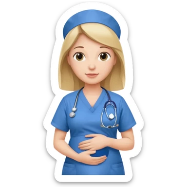 pregnant nurse sticker