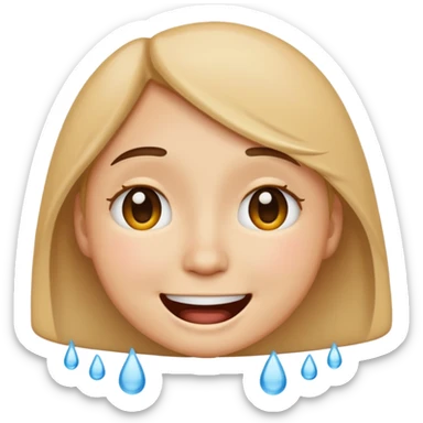 Create a emoji that shows pain is hideing behind happiness sticker
