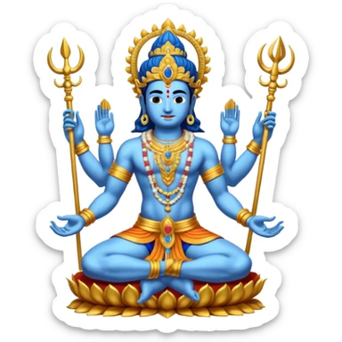 combined form of Bhagwan Vishnu 10 avatars. sticker