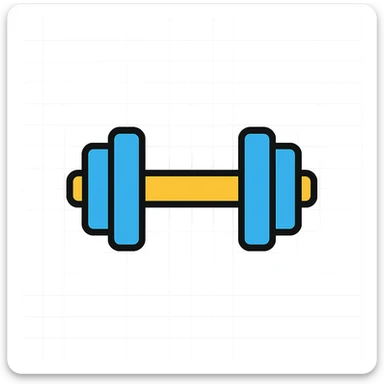 dumbbell dumbbell icon with color outlines sticker