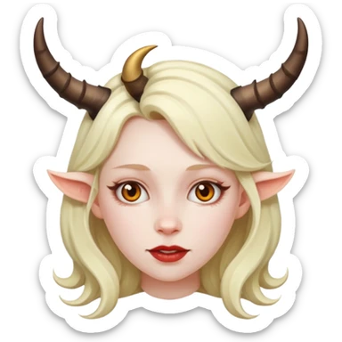 diablita con cachos sticker