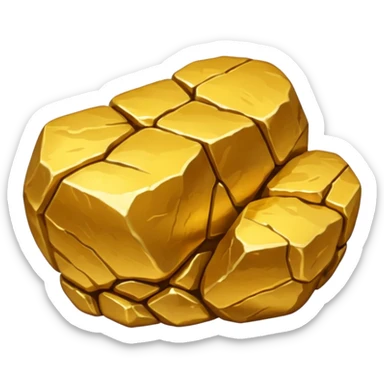 gold nugget sticker